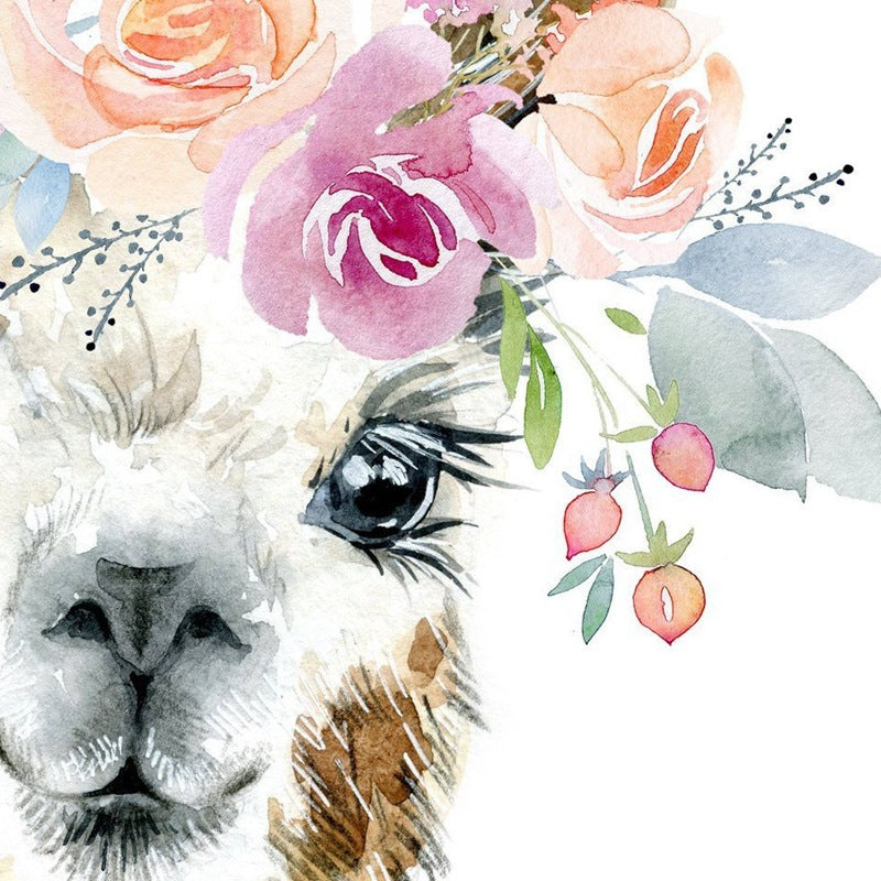 Modern Animal Alpaca Ins Print Poster Print Bedroom Decor Modern Animal Alpaca Ins Print Poster Print Bedroom Decor